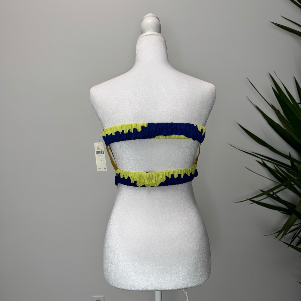 Anthropologie Mustard Yellow Tropical Parrot Bandeau Top - Picture 6 of 8